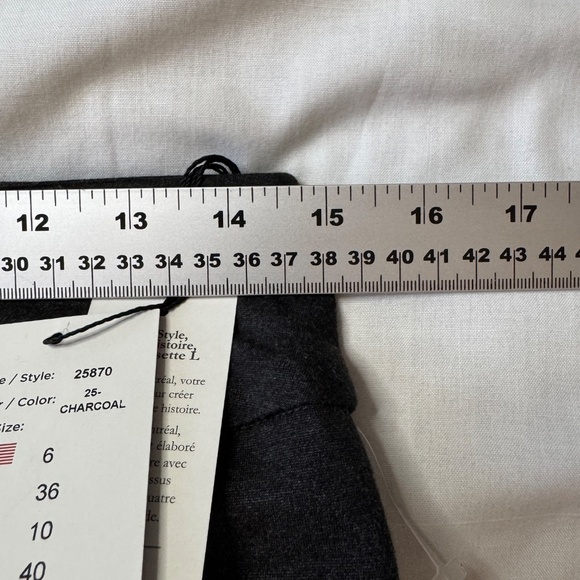 Lisette L Montreal Womens NEW Pull-On Slim Leg Casual Dress Pant Charcoal Gray 6 - Picture 9 of 13